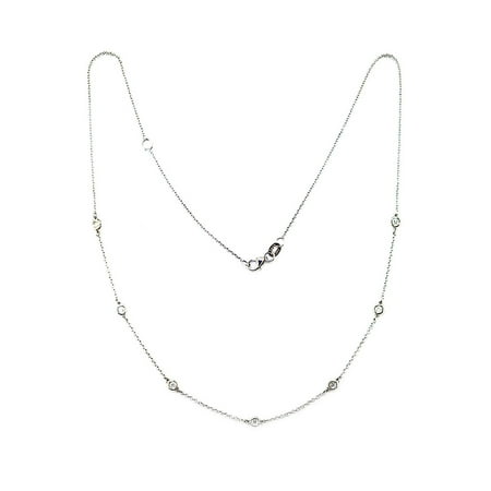 Trio 14K Gold Diamond Station Necklace