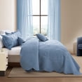 thumbnail image 2 of Blythease Oversized King Bedspread, Paisley Pattern Design, Lightweight Bedding Cover, Reversible, 5 Piece, 100% Microfiber, Smokey Blue, 2 of 7