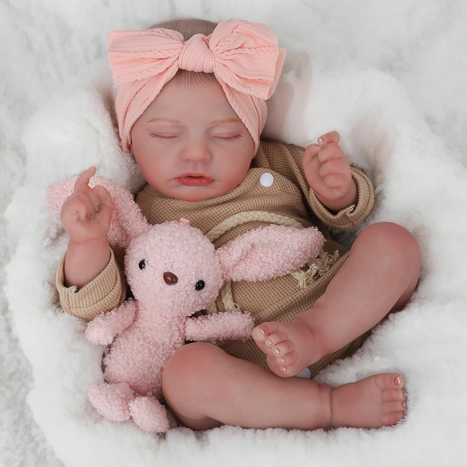 Reborn Baby Dolls Girl - 20 Inch Realistic Baby Doll Real Life Baby Doll,Sleeping Soft Reborn Doll,Newborn Lifelike Weighted Doll, Accessories Gift Toys for Ages 3+