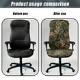 thumbnail image 4 of Renewold Camo Hunting Forest Pine Cone Office Chair Cover Universal Rotating Boss Chair Cover Printed Desk Chair Protector Stretch Fabric Cover with Elastic Bottom, S, 4 of 7