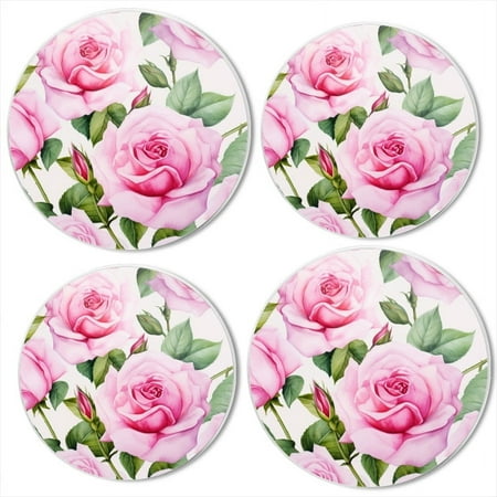 

Bahomeck Gas Stove Burner Cover Set Of 4 Pink Rose Flowers And Green Leaves With White Background Metal Electric Stove Burner Covers Protecting Gas Stoves Kitchen Decor，8 Inch And 10 Inch
