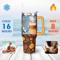 thumbnail image 4 of Maple Leaf Pumpkins in Autumn 40 Oz Tumbler with Handle Lid and Straw, Stainless Steel Double Walled Vacuum Insulated Cup, Cute Birthday Gifts Tumbler for Women Men Friends, 4 of 7