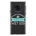 thumbnail image 1 of DistinctInk Clear Shockproof Hybrid Case for Samsung Galaxy Note 9 - TPU Bumper Acrylic Back Tempered Glass Screen Protector - Nothing Friendlier Than a Wet Dog, 1 of 5