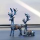 thumbnail image 2 of Escultura de resina moderna, adornos de ciervo, estatua de ciervo de Navidad, resina, regalos de cumpleaños, bodas, adornos de mesa de coche de oficina, 2 of 5
