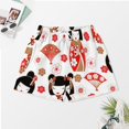 thumbnail image 3 of PRIYAL Cute Japanese Geisha Silk Women Pajama Set Short Sleeve Comfy Pjs Sets 2 Piece Lounge Set, 3 of 5