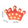 thumbnail image 3 of Eolstice Crown Shaped LED Marquee Night Light, Battery Operated Desk Lamp, Cute Princess Decor Light, Warm White Wall Sconce for Youth Bedroom Birthday Party, 3 of 6