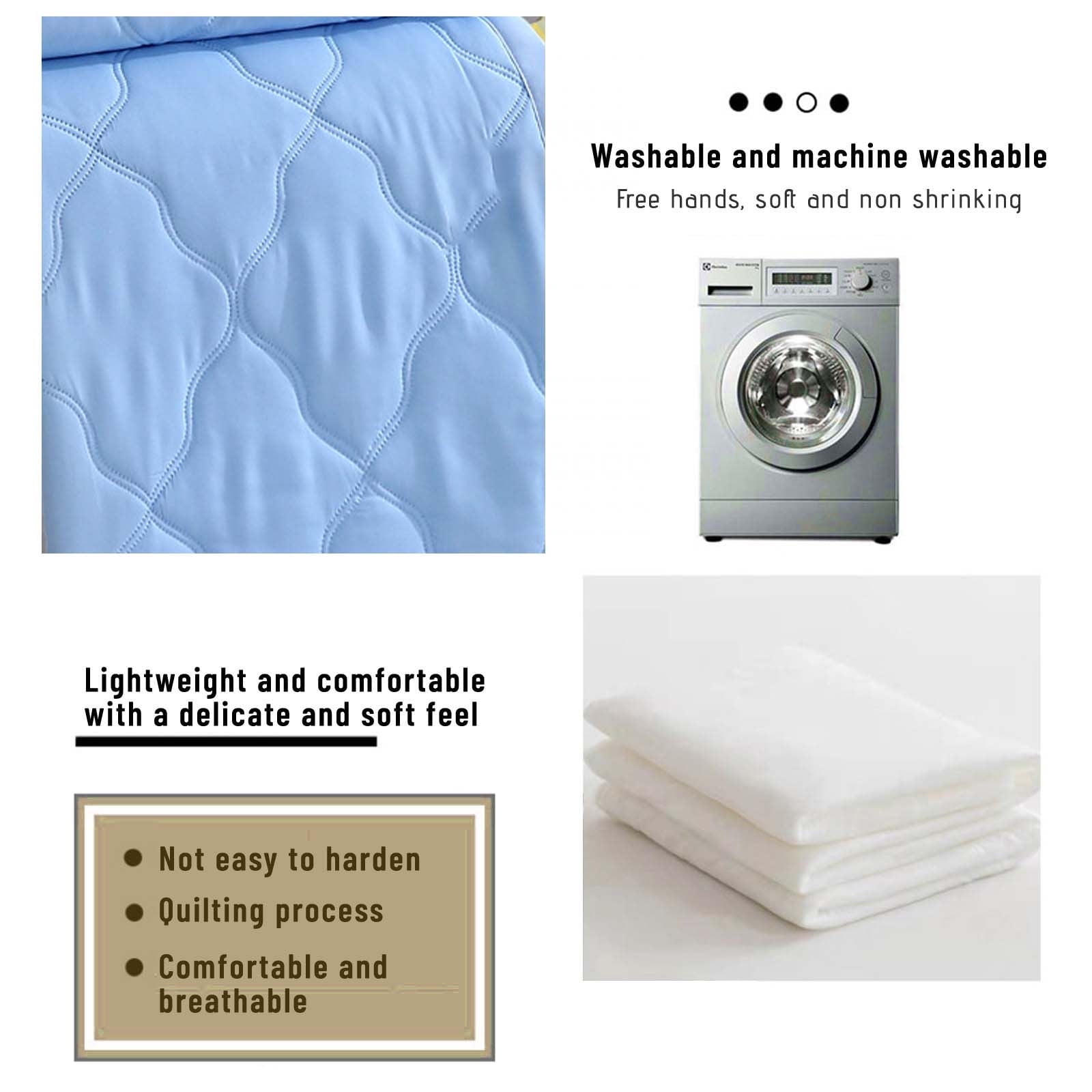 Bocqde Summer Comforters Queen Size Clearance Skin-friendly Plain Printed Washed Cotton Summer Quilt Ventilation Quilt Queen Comforter Bedding
