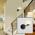thumbnail image 3 of VONN Capri 9" Integrated LED ETL Certified Wall Sconce with Glass Shade in Black, 3 of 6