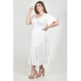 thumbnail image 2 of Vestido midi casual Roman Fashion /Tallas Extras, 4285 (Blanco) blanco 42, 2 of 6
