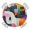 Black White Red Orange, variant on Colorful Geometric Round Tablecloth for 36-44 Inch Tables, Fitted Table Cover with Elastic Edge, Contemporary Abstract Artwork Waterproof Outdoor Table Cloth Protector for Patio Garden Dinner Picnic
