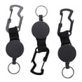 thumbnail image 2 of Retractable Keychain - Heavy Duty Holder Reel With Multitool Carabiner Clip,key Ring With Steel Wi, 2 of 5