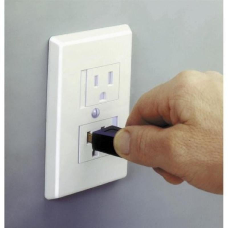 Safe Plate Electrical Outlet Cover Standard (Center Screw) White, 2