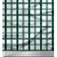 thumbnail image 3 of Soimoi Green Moss Georgette Fabric Window Pane Check Print Fabric by the Yard 42 Inch Wide, 3 of 4