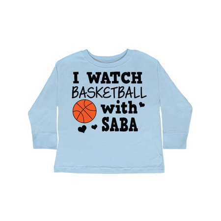 

Inktastic I Watch Basketball with Saba Gift Toddler Boy Girl Long Sleeve T-Shirt