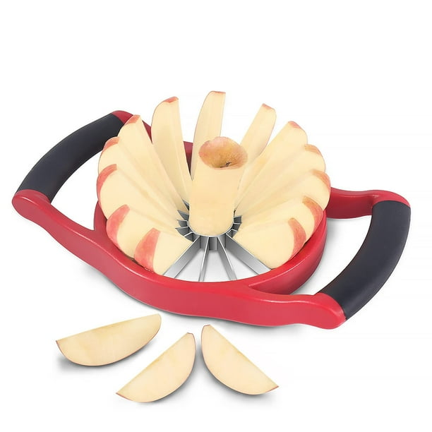 Cortadora de manzanas Newness, 13 cm, extra grande, 16 rebanadas, acero inoxidable