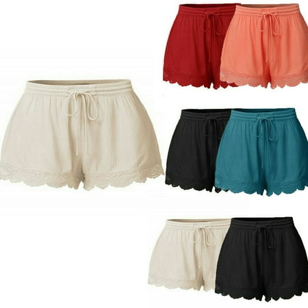 5 Colors Women Summer Pants Casual Loose Shorts Beach High Waist Short Trousers