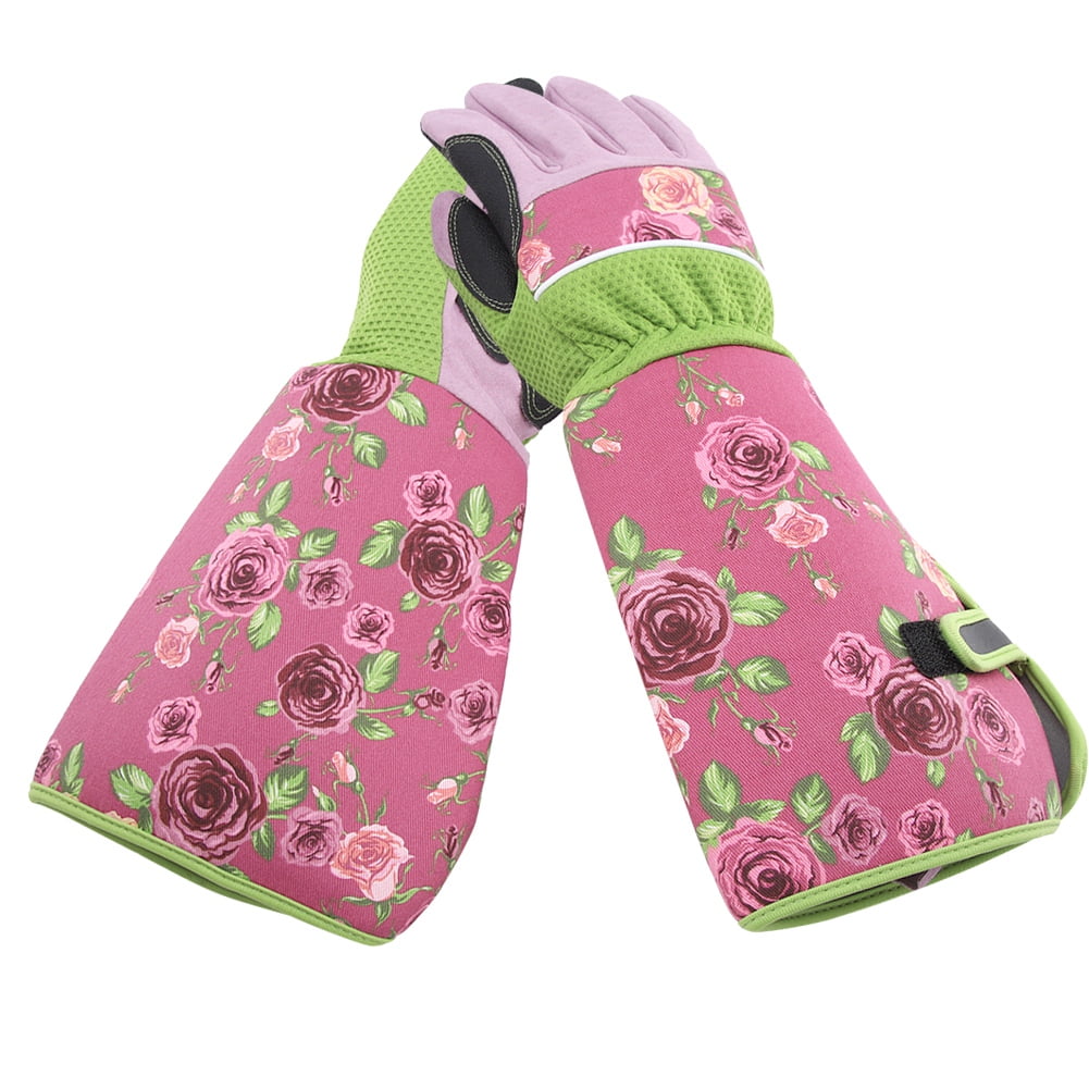 Tebru Gloves, Long Rose Pruning Gardening Gloves Puncture Resistant
