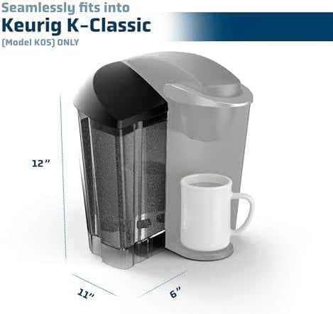 XL Replacement Water Reservoir for Keurig K-Classic Coffee Maker [!Check Image 2 for Compatibility!] Extra Large 114 Ounce Tank for K50 / K55 Single Serve K-Cup Machines (11-19 Cups)