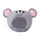 thumbnail image 1 of Gorro de ratón de peluche, regalo para niños, diadema, accesorios de fotografía, gris, divertido para disfraces. Los 28X24cm, 1 of 9