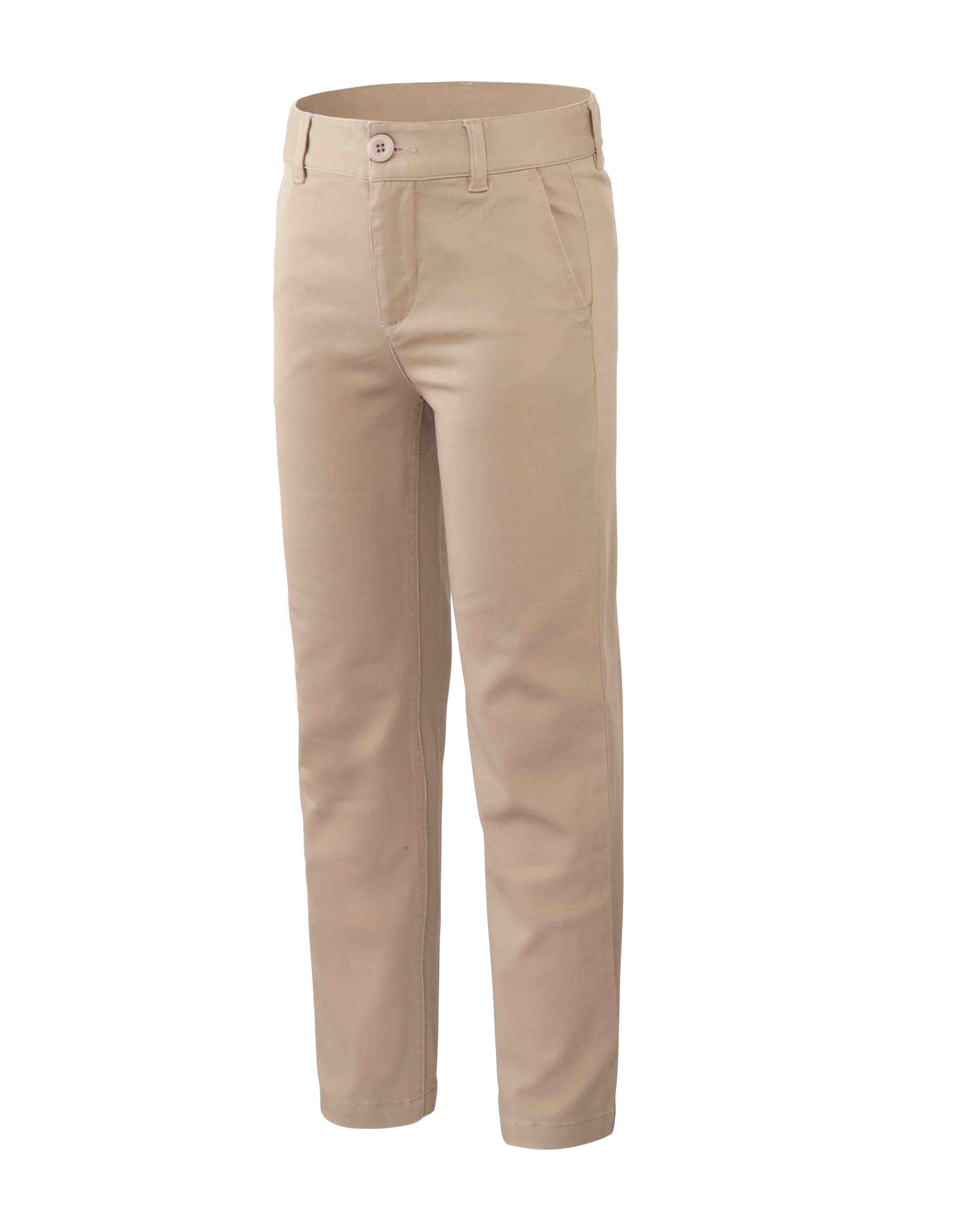 Bienzoe Girl's Cotton Stretchy Adjustable Waist School Uniform Pants Khaki  7 - Walmart.com