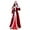 Red, variant on Luxalzxs Santa Claus Outfits for Women Christmas Hoodie Dress with Belt Half Sleeve Fancy Dress Women Santa Suit Christmas Costume