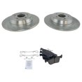 thumbnail image 3 of Geelife Rear Performance Zinc Coated Drilled Slotted Rotors & Ceramic Pad Kit, 3 of 7