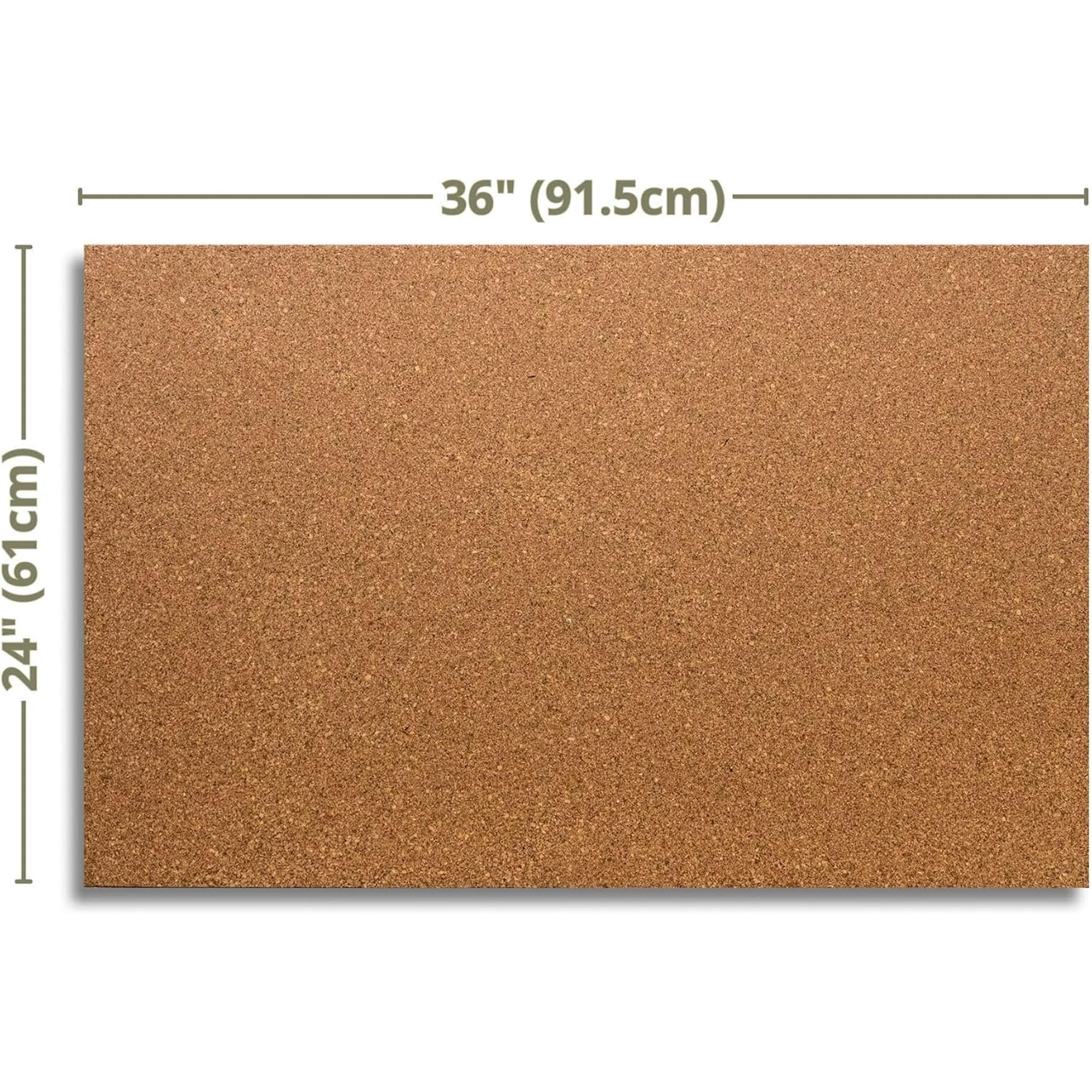 Manton Industrial Cork Sheet - 24" x 36" x 3/8" Thick Manton Cork Bulletin Board, 100% Natural