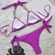 thumbnail image 4 of Trajes de Baño de Bikini de Mujer de Color Sólido Sexy de Moda Dividido con Pantalones, Nylon de Corte Alto para la Piscina de Playa Y las Vacaciones de Verano, 4 of 9
