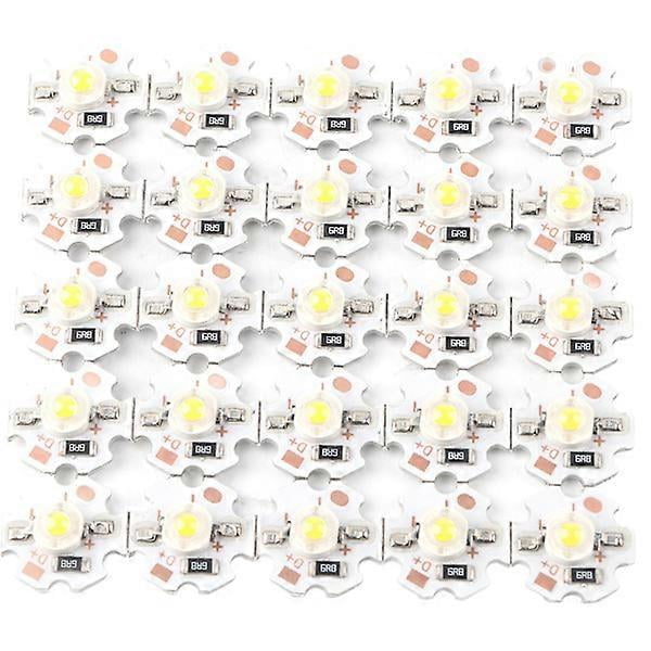 25 pcs 5V LED Chips 200LM 1W High Power LED Lamp Beads for DIY Lighting Fixtures Warm White 3000-3200K