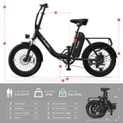 5TH WHEEL W11B 20 Fat Tire Electric Bike, 500W Foldable Adult E-bike with 48V 15.6Ah Removable Battery, Electric Bicycle with 7 Speed, UL2849