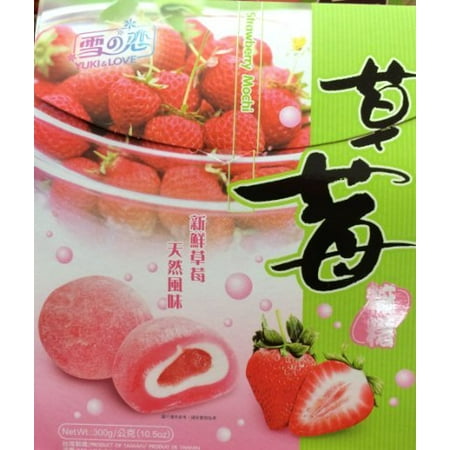 Japanese Onigiri Rice Ball - 2 x 10.5 Yuki & Love Japanese Rice Cake MOCHI STRAWBERRY