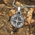 thumbnail image 2 of HOOUN North Star Compass Pendant Necklace Men Women Protection Jewelry Chain 24" Gift-Gold, 2 of 4