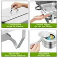 thumbnail image 4 of Jacgood Chafing Dish Buffet Set 2 Pack 8QT Stainless Steel, Chafers and Buffet Warmers Sets for Parties, Events, Wedding, Camping, Dinner, 4 of 7