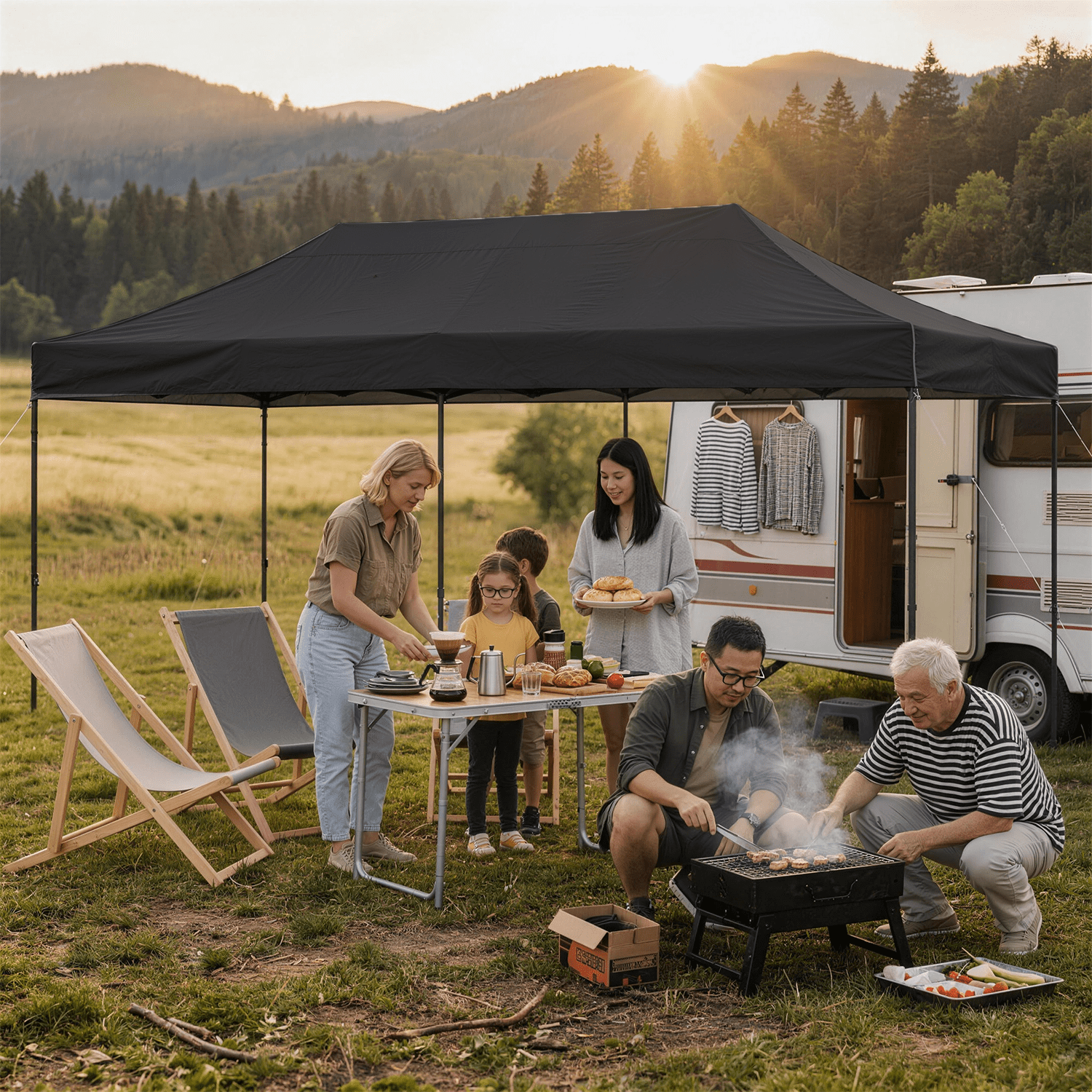 Dateyes 10x20FT Pop Up Canopy, Outdoor Canopy Tent with Carry Bag, Easy Setup Portable Instant Canopy with 4 Sandbags and 12 Stakes for Outdoor Events, Commercial, Beach, Backyard, Lawn, Dark Gray
