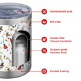 thumbnail image 4 of 12oz Tumblers White Christmas Gnome and Light Pattern Vacuum Insulated Stainless Steel Travel Tumbler Cups Mug with Lid and Straw for Beer,Coffee,Beverages with Cleaning Brush for Cold & Hot Drinks, 4 of 5