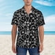 thumbnail image 2 of Balery Skeletons Dancing Camisas hawaianas de manga corta para hombre, camisas playeras de corte holgado, camisas de vacaciones con botones,Medium, 2 of 7