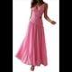 thumbnail image 2 of Vestido de Fiesta de Verano para Mujer, , Fruncido, con Cintura Baja, Escote en V Fluido y Plisado. Rosa Roja S, 2 of 10