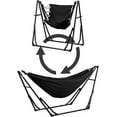 thumbnail image 5 of GDY Hammock Chair with Stand, 550 lb Capacity, Easy Set Up, with Carrying Bag, Portable for Travel/Backpacking/Beach/Backyard, Black., 5 of 18