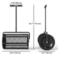 thumbnail image 3 of Outsunny Compost Spreader, Peat Moss Spreader w/ Adjustable Handle, Black, 3 of 10