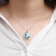 thumbnail image 4 of Collar de nube transparente blanco para mujer, regalo natural, collar de resina azul, colgantes, 4 of 7
