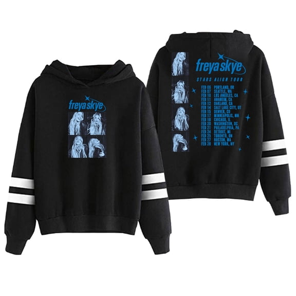 Freya Skye Stars Align Tour 2026 Hoodie Pocketless Parallel Bars Sleeve Men Women Hooded Sweatshirt