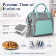 thumbnail image 5 of Insulated Lunch Bag for Women, Large 12L Reusable Cooler Lunch Box for Work, Office, Picnic, Leakproof Tote with Shoulder Strap, 5 of 10