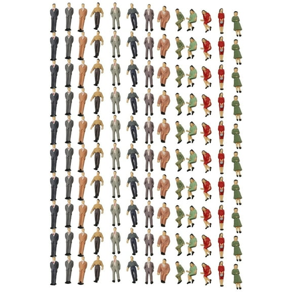 linyes 130Pcs O Scale 1:48 Painted Painted Model People Figures Railway Sitting Passengers 1:50 Scale Miniatures Collection Gifts Kids
