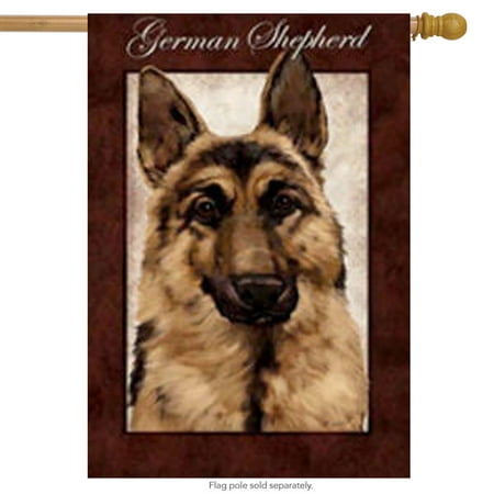 German Shepherd Decorative Dogs House Flag