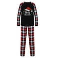 thumbnail image 3 of Odeerbi Christmas Pajamas for Family Holiday Plaid Long Sleeve Family Christmas Pajamas Matching Sets Dad Plaid Print Tops Pants Set Two-Piece Sleepwear Xmas Family Matching PJs Set Black, 3 of 5