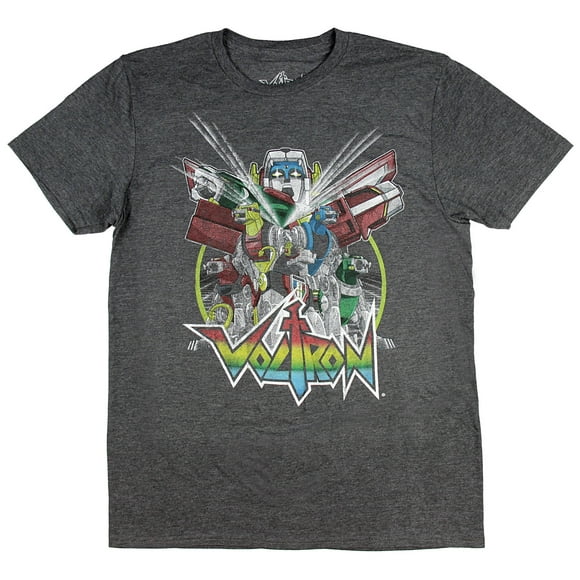 Voltron T-Shirt de Conception Graphique Vintage en Détresse pour Hommes (Grand)