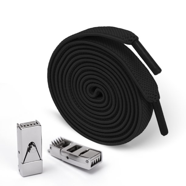 1 Juego Sin Lazo Prensa Fija Cerradura Cordones Perezosos Para Niños Adultos Zapatillas De Deporte Nuevo Actualizado Zapatos Deportivos Hebilla Multicolor 8mm Elásticos Planos