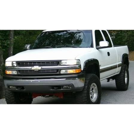 Husky Liners 2804917 Pocket Style Fender Flares Fits 1999-2007 Chevy Silverado & GMC Sierra 1500/2500/3500 Various Beds Light Duty, Heavy Duty, Classic 4pc
