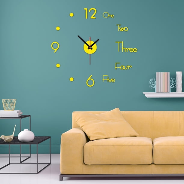 Xihbxyly Reloj Sin Marco, Elegante Adhesivo para Espejo de Pared, Segundero Silencioso, Fácil Instalación y Diseño Autoadhesivo, Decoración para El Hogar y La Oficina, Regalo Ideal para Cualquier Oca