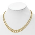 thumbnail image 3 of Auriga Fine Jewelry 14K Yellow Gold Graduated Double Link Chain Necklace 18inch for Women, 3 of 5